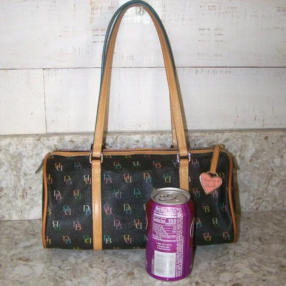 Dooney & Bourke VTG DB Monogram Barrel Bag - Picture 12 of 13
